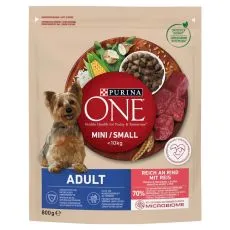 Purina ONE Mini Adult granule pro psy hověz&iacute; 800 g