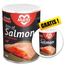 Konzerva pro kočky MARTY Deluxe Bits of Salmon 400g 1+1
