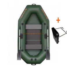Člun Kolibri K-240T zelený - lamelová podlaha + držák motoru