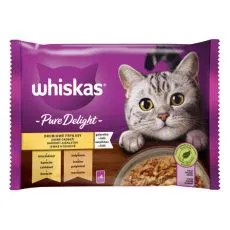 Whiskas kapsle Pure Delight drůbež&iacute; v&yacute;běr v žel&eacute; 4 x 85 g