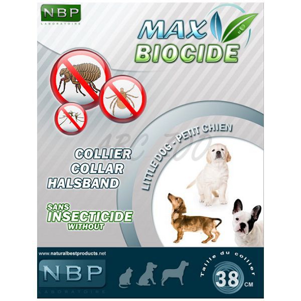 MAX BIOCIDE Antiparazitní obojek pro malé psy- 38 cm