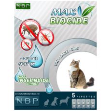 MAX BIOCIDE Antiparazitní kapky pro kočky, 5 ks