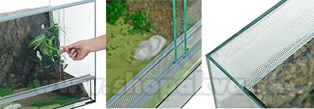 Odvetrávanie a otváranie dvierok do terária