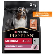 PRO PLAN Medium Adult Sensitive Skin granule pro psy losos 3 kg