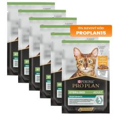 PRO PLAN Sterilised Maintenance kapsičky pro kočky kuře ve šťávě 6x85 g